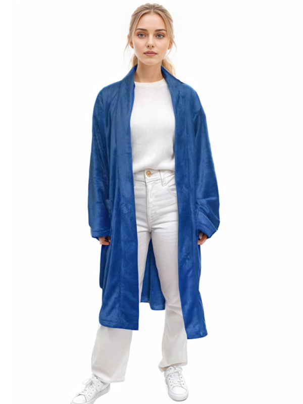 V-neck robe homewear simple leisure home pajamas robe