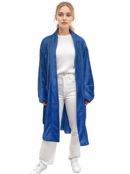 V-neck robe homewear simple leisure home pajamas robe