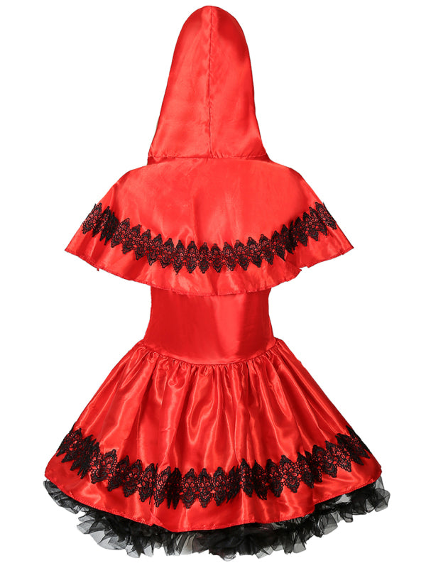 Halloween Little Red Riding Hood Costume New Castle Queen Cosplay Uniform