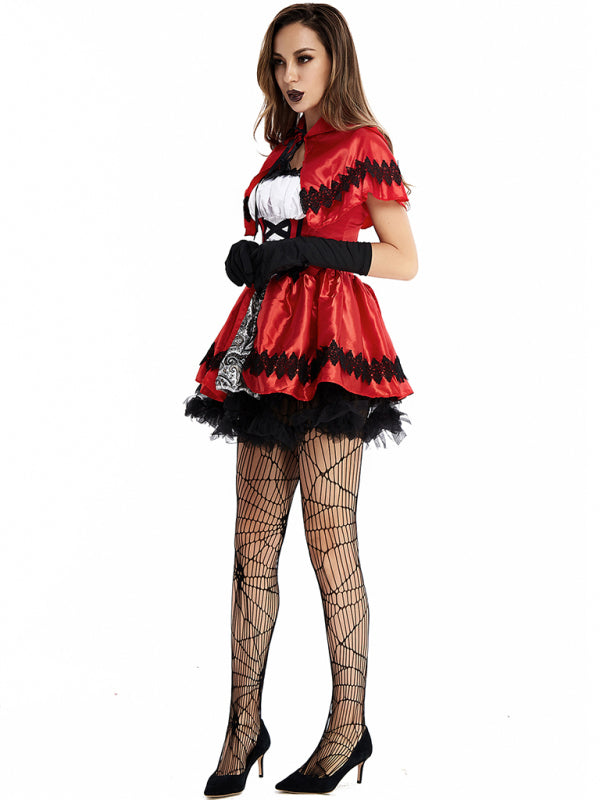 Halloween Little Red Riding Hood Costume New Castle Queen Cosplay Uniform