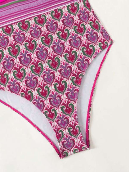 Close-up of pink swimsuit pattern