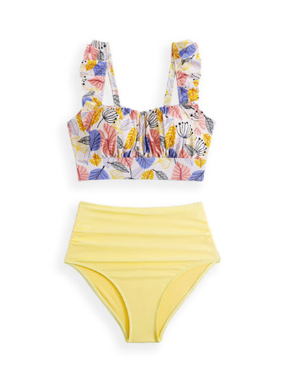 New swimsuit ruffled three-piece bikini