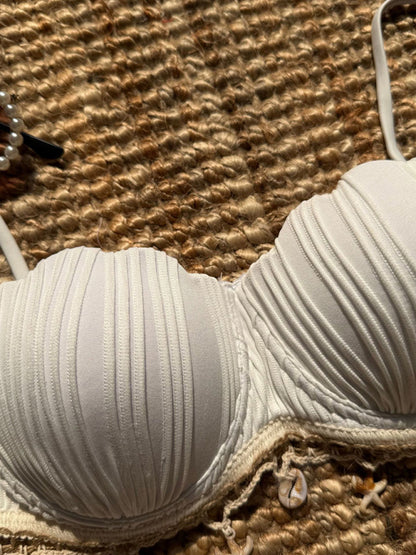 New solid color shell petals sexy split bikini