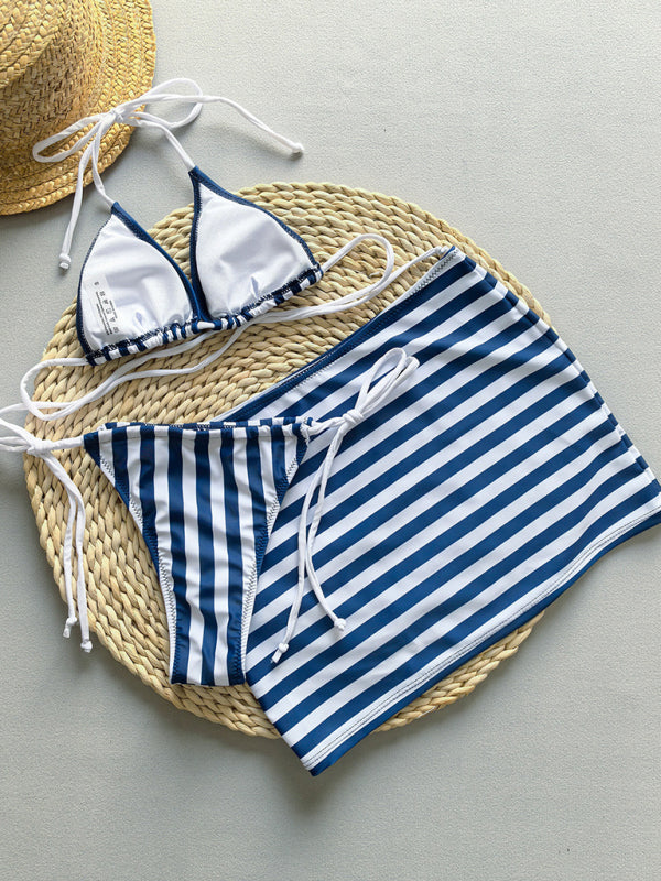 Sexy bikini striped two-piece women&