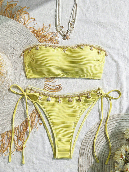 Sexy Starfish Shell Tassel Swimsuit Bikini