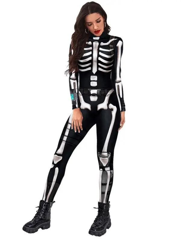 Halloween Overall Totenkopf Skelett Digitaldruck Overall 