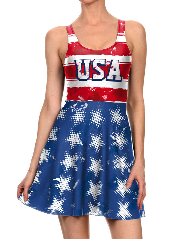 Robe à imprimé drapeau du Jour de l&