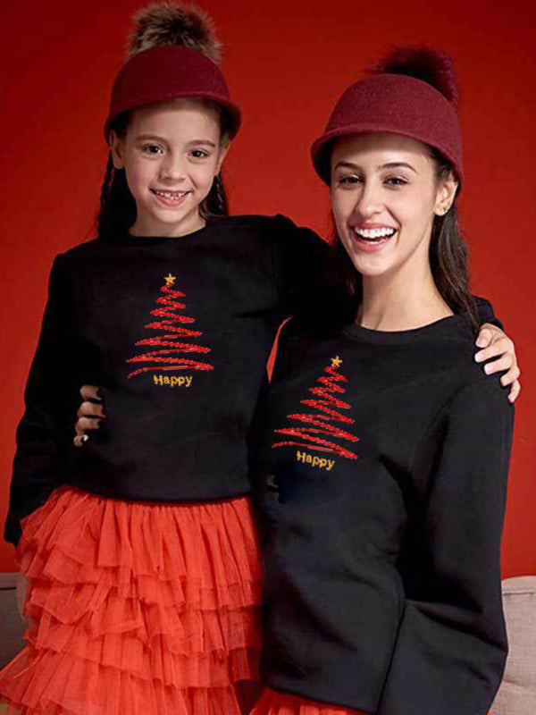 Vêtements de Noël pour femmes et sweat-shirts pour enfants 