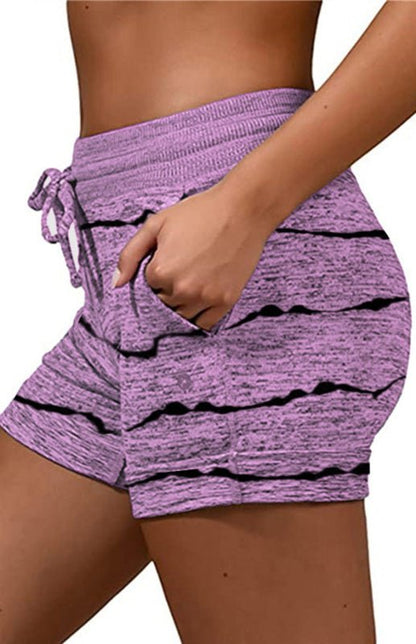 Ladies Casual Fashion Waist Stretch Shorts