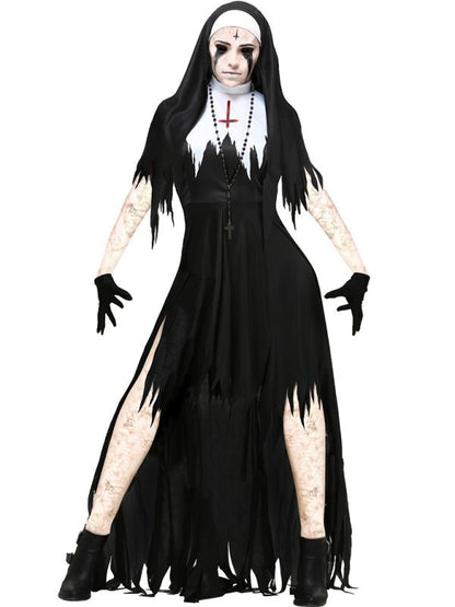 Damen Halloween Nonne Cosplay Vampir Cosplay Kostüm 