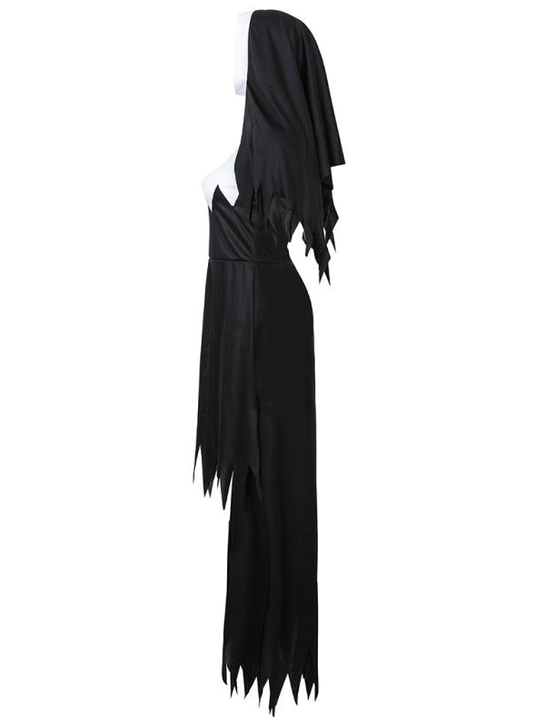 Costume de Cosplay de Vampire pour femme, nonne d&