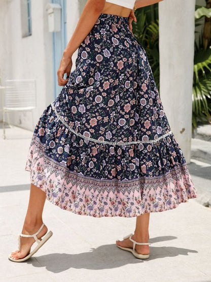 Maxi Cotton Bohemian Beach Resort Skirt