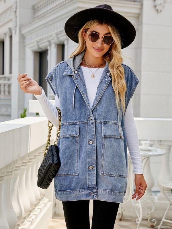 Neue Jeansweste Weste Sommer Modetrend Denim ärmellose Weste 