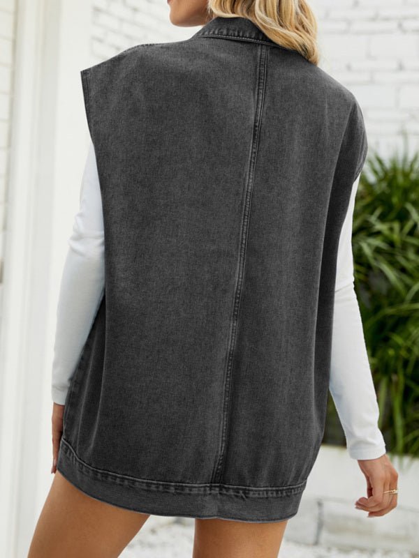 Nouveau gilet en jean gilet été mode tendance denim gilet sans manches 