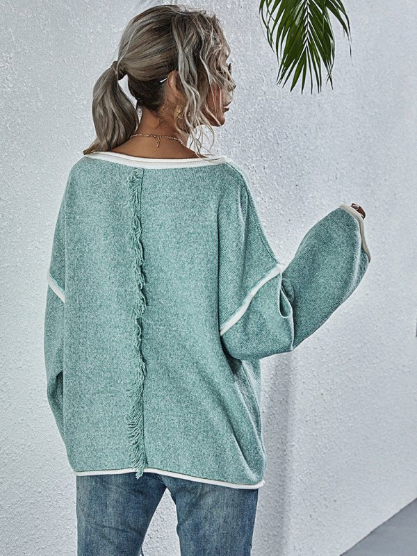 New sweater round neck sweater loose large size fashion women&