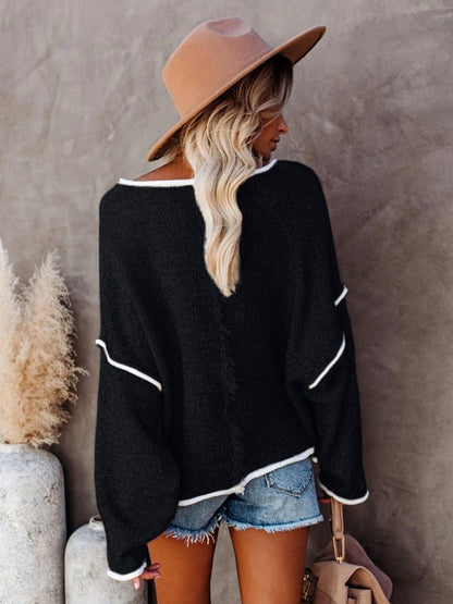 New sweater round neck sweater loose large size fashion women&
