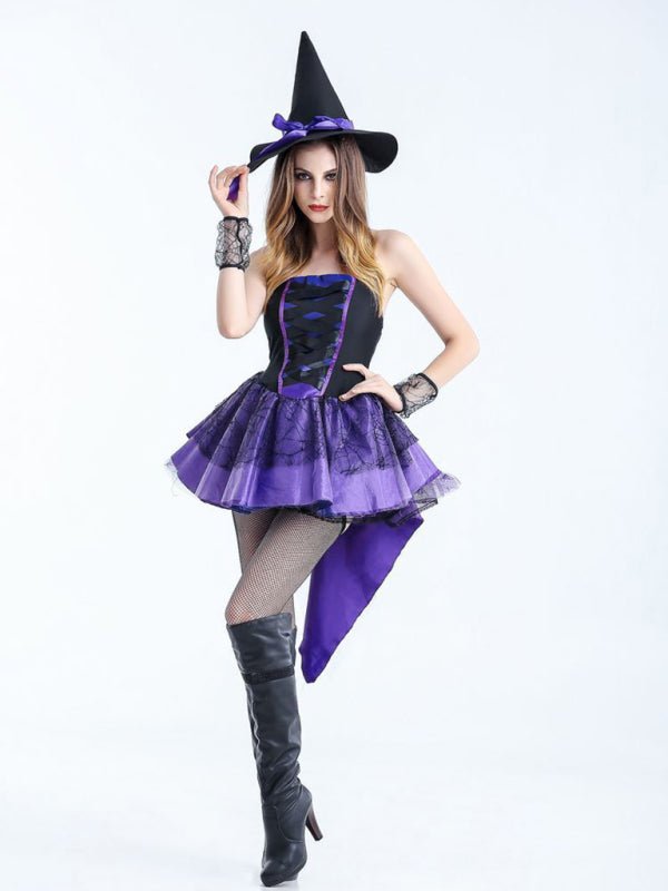 New Witch Game Uniform Halloween Tuxedo Skirt Witch Witch Costume