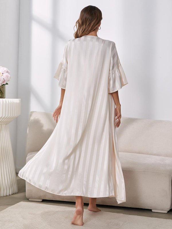 Pyjama à bretelles, chemise de nuit longue pour femmes, ensemble de service à domicile haut de gamme 