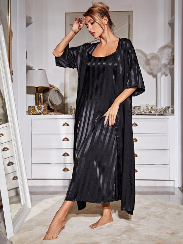 Pyjama à bretelles, chemise de nuit longue pour femmes, ensemble de service à domicile haut de gamme 