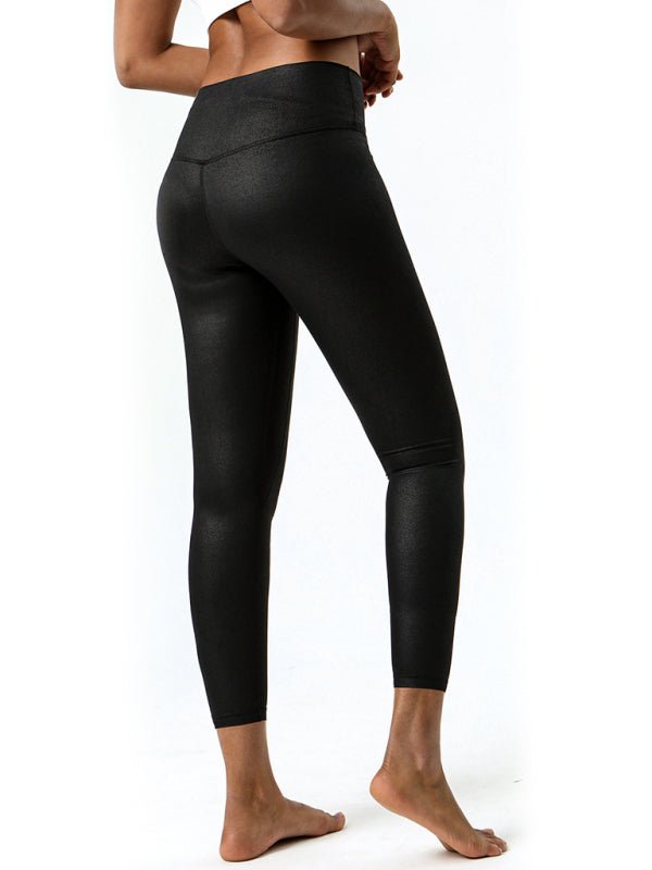 Pantalon de yoga hautement stretch en cuir texturé 