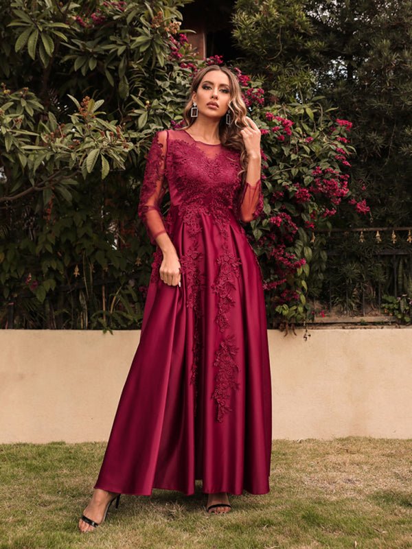 Robe longue Sexy en dentelle pour femmes, tenue de Banquet traînante, nouvelle collection 