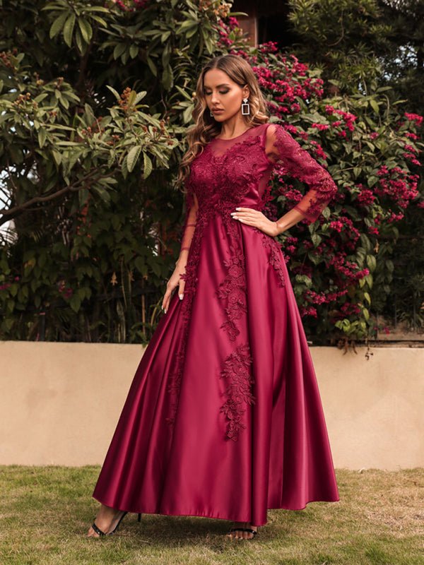 Robe longue Sexy en dentelle pour femmes, tenue de Banquet traînante, nouvelle collection 