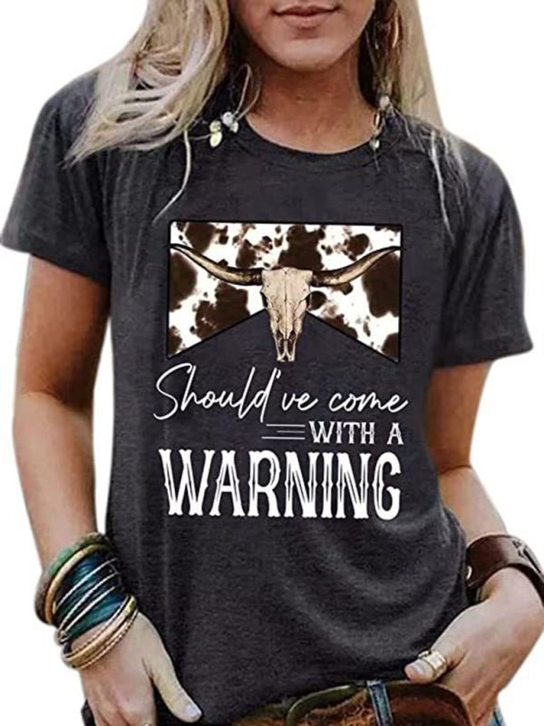 Damen Casual Kurzarm Tops Highland Cow Western Cowboy Vintage Athletic T-Shirt 