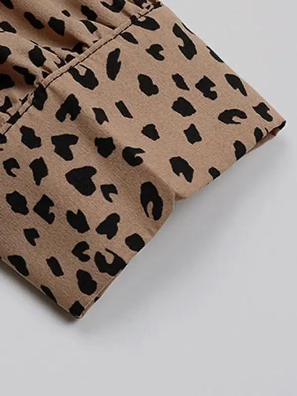 Damen-Hemd zum Binden mit Commuter-Leopardenmuster 