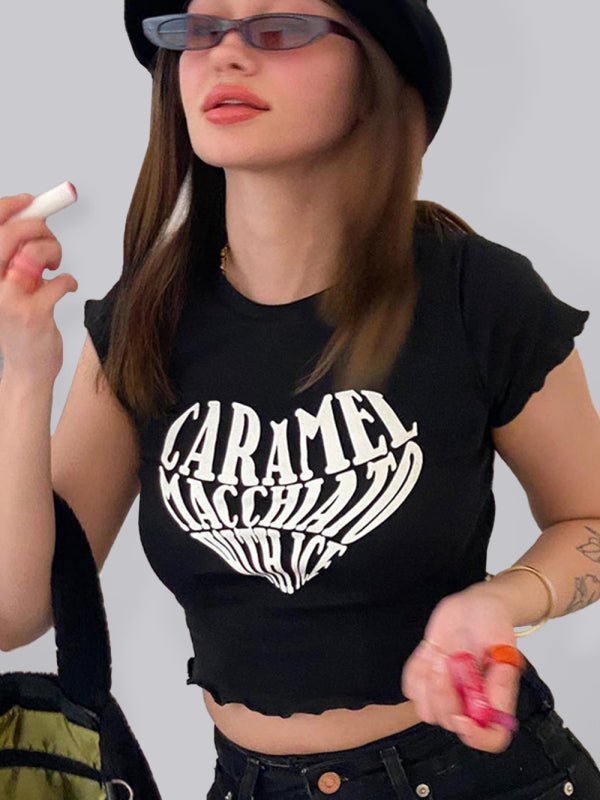 T-shirt graphique court à manches courtes pour femmes 