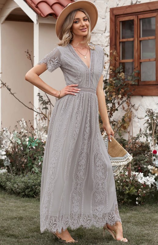 Damen-Maxikleid „Fill Your Heart“ mit Spitze 