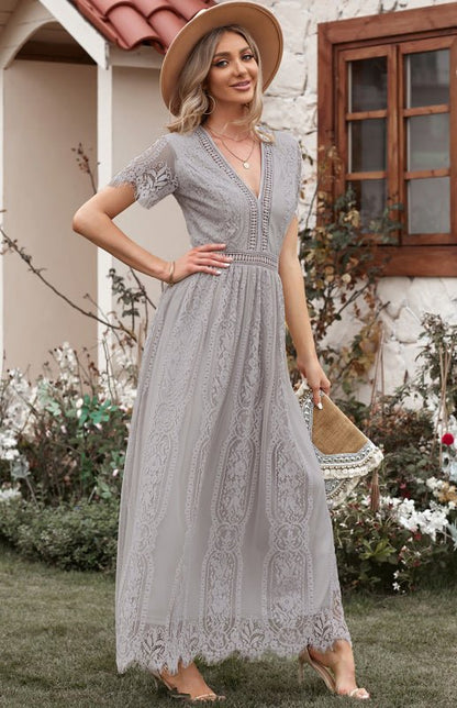 Damen-Maxikleid „Fill Your Heart“ mit Spitze 