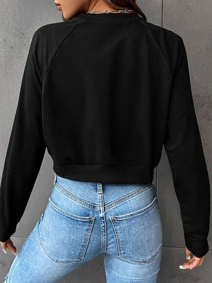 Grafik-Crop-Sweatshirt für Damen 