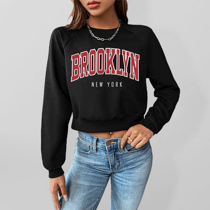 Grafik-Crop-Sweatshirt für Damen 