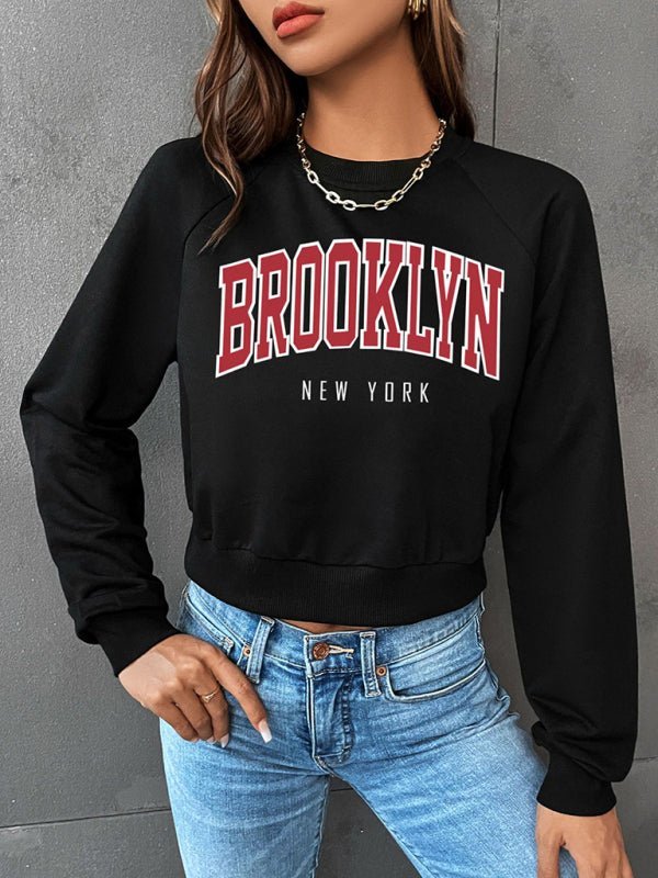 Grafik-Crop-Sweatshirt für Damen 