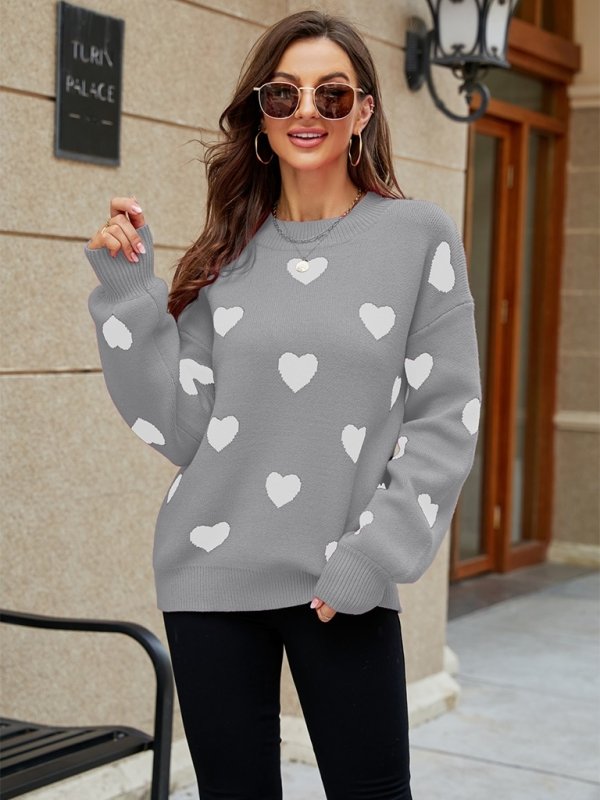 Pull imprimé Love pour femmes 