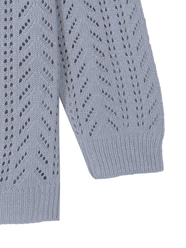 Pull en tricot multi-blocs pour femmes avec fermeture éclair latérale et fermoir boutonné 