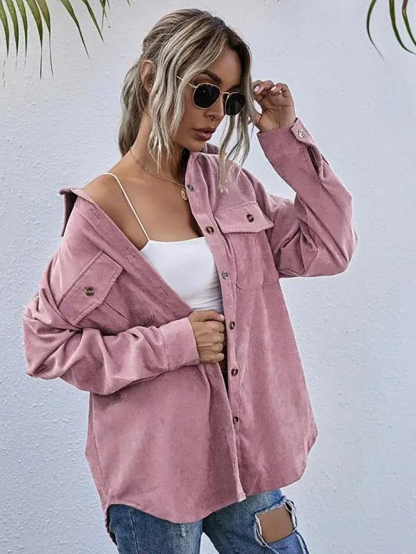 Women’s Solid Color Corduroy So Stoked Top