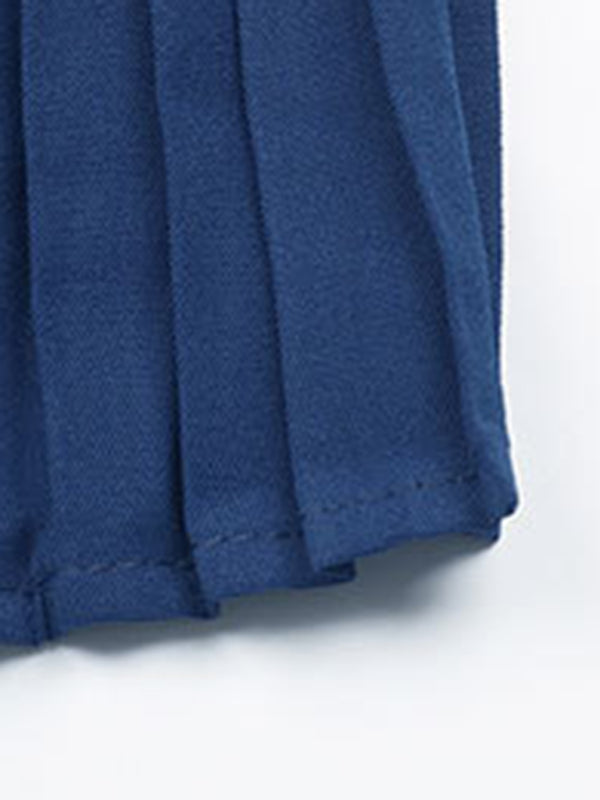Robe plissée à taille élastique avec cravate au cou pour femme 